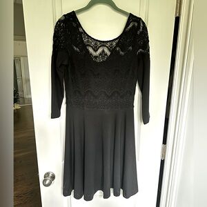 Lilly Pulitzer black lace bodice dress